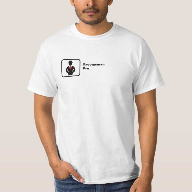 Camiseta Padrinho de casamento Pro (logotipo pequeno) (Frente)