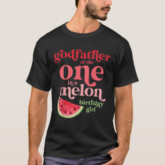 Camiseta padrinho de um em um aniversário de melão Watermel