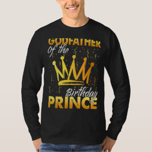 Camiseta Padrinho Do Aniversário Do Príncipe Boys Filho