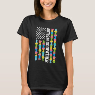 Camiseta Padrinho do Autismo Conscientização Eu Sou Um Pai