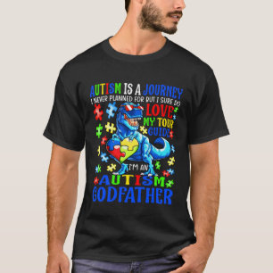 Camiseta Padrinho do Autismo Jornada Citação Conscientizaçã