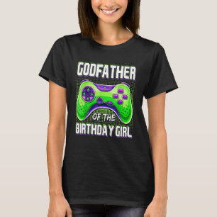 Camiseta padrinho do jogo de vídeo da Festa de aniversário 