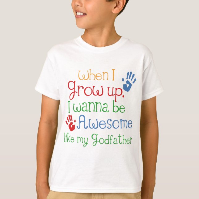 Camiseta Padrinho impressionante do presente do Godchild (Frente)