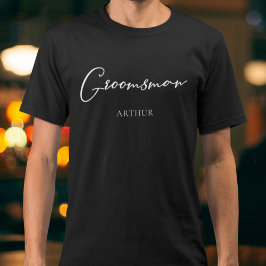 Camiseta Padrinho Personalizado Chic Moderno Despedida de S