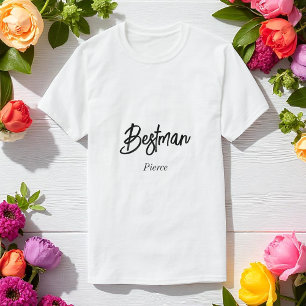 Camiseta Padrinho Preto Branco Bodas Casamento Padrasto