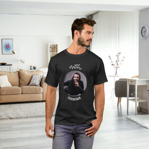 Camiseta Padrinho preto e branco foto despedida de solteiro