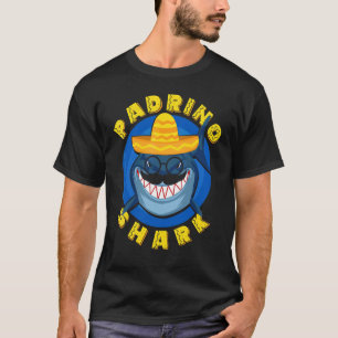Camiseta Padrinho Tubarão Padrinho Espanhol Batismo Batizad