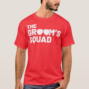 Camiseta Padrinhos Noivo Esquadrão Homens Solteirão Suprime