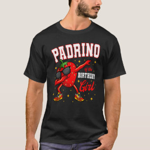 Camiseta Padrino Da Rapariga De Aniversário A Dabbing Straw