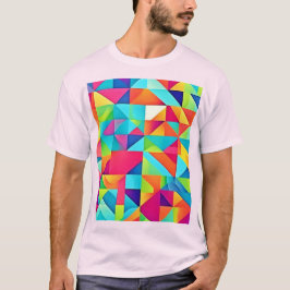 Camiseta Padrões Abstrato coloridos vibrantes