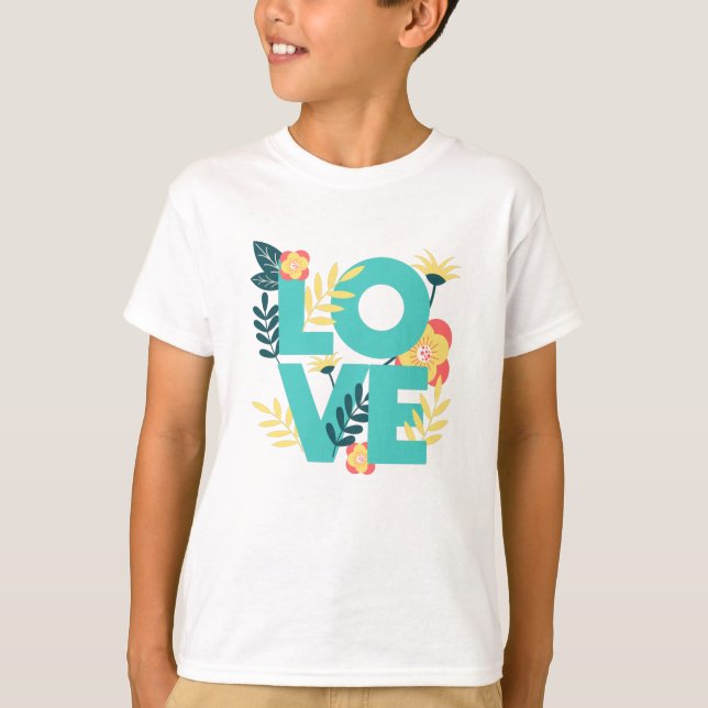 Camiseta Padrões de Amor Flores Bonitas Flores Flores Flore (Frente)