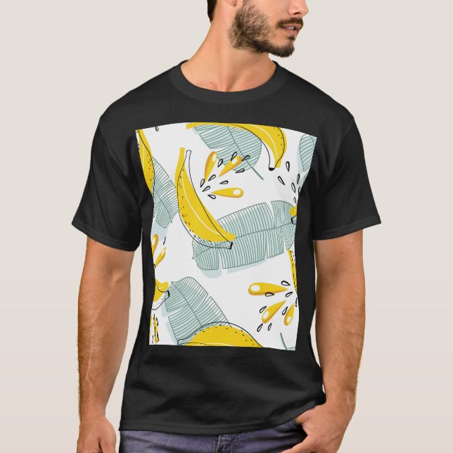 Camiseta Padrões de colheita de bananas suculentas (Frente)