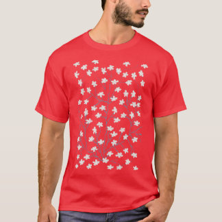 Camiseta Padrões De Flor Tecido Indígo Tie