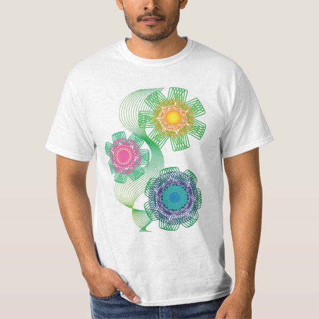 Camiseta Padrões de Formas e Linhas da Natureza (Frente)