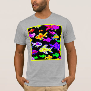 Camiseta Padrões de Peixes Coloridos pintando Comprar de Ar