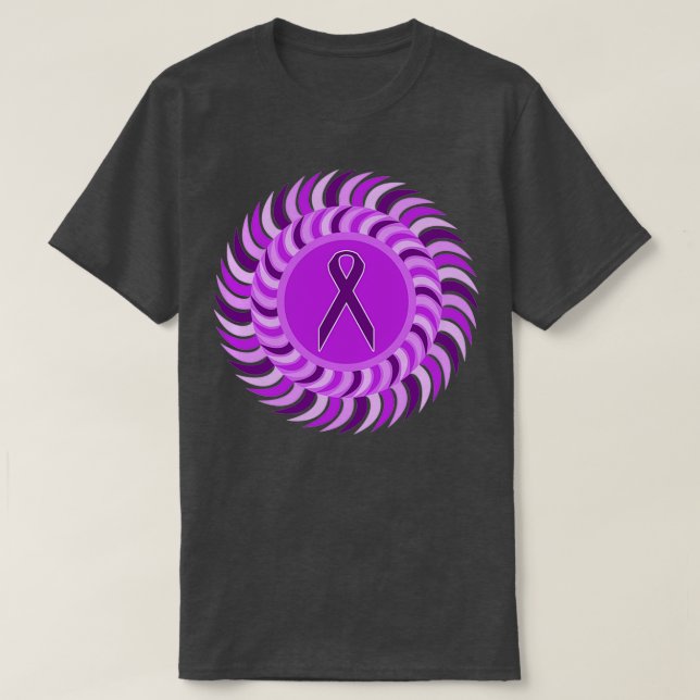 Camiseta Padrões de sol roxo (Frente do Design)