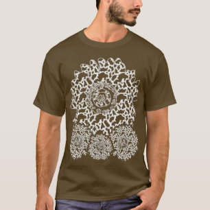 Camiseta Padrões de vaca de Impressão animal de flores