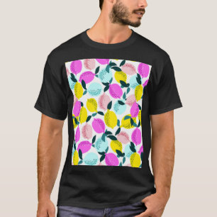 Camiseta Padrões De Vintagem Para Limões Desenhados Mão