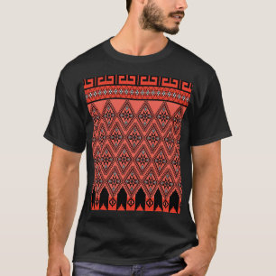 Camiseta padrões do tecido: decoração de fundo azul.