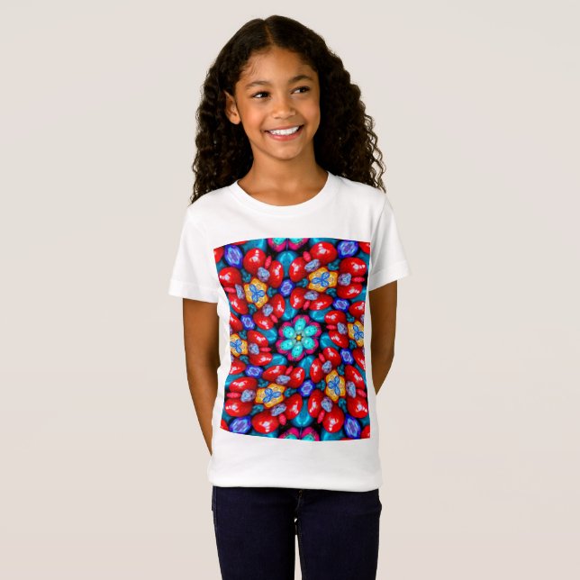 Camiseta Padrões especiais para flores (Frente Completa)