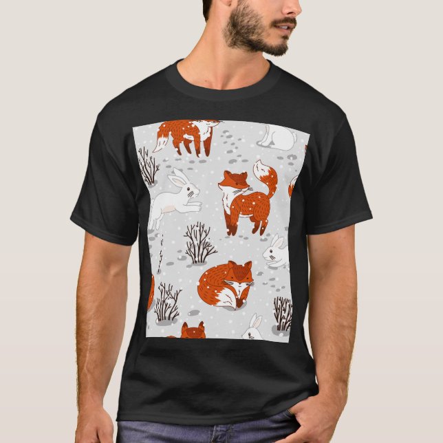 Camiseta Padrões Ingleses De Raposas (Frente)
