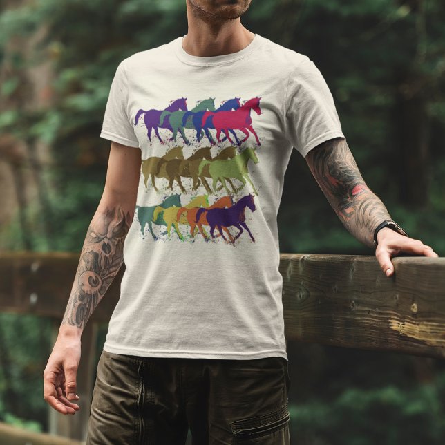 Camiseta Padrões para cavalos, animais de criação (urban country style)