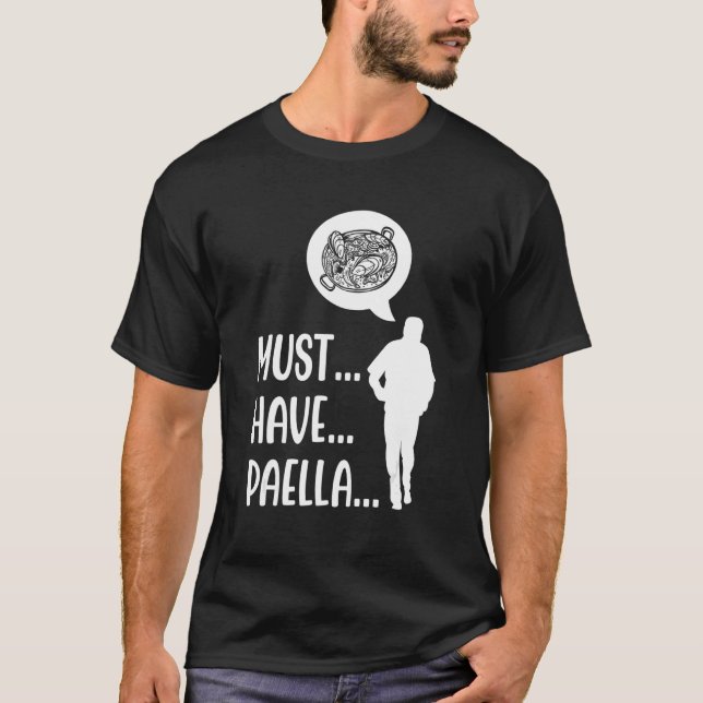 Camiseta Paella Comida Paella Zombie Comida Humor Paella Li (Frente)