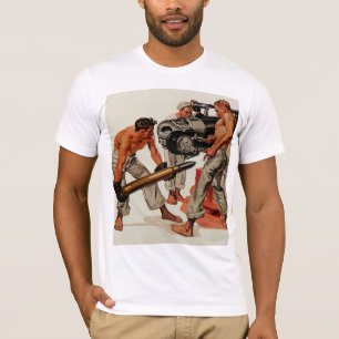 Camiseta Pães do marinheiro que carregam a arma grande