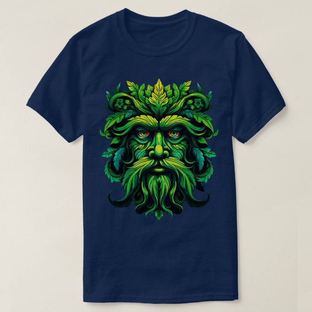 Camiseta Pagan Celtic Tradicional Greenman (Frente do Design)