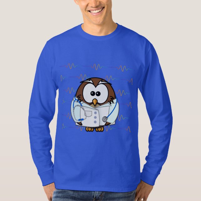 Camiseta pagando nova coruja de doutorado (Frente)