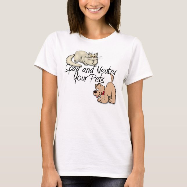 Camiseta Pagar e Neutralizar os seus animais (Frente)