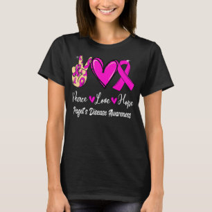 Camiseta Pagetu2019s Doença Consciência Paz Amor Esperança