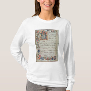 Camiseta Página da notação musical com historiated