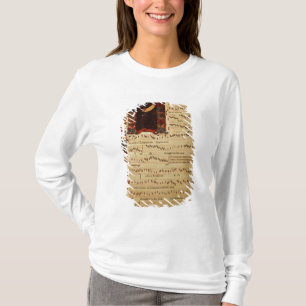 Camiseta Página da notação musical com historiated