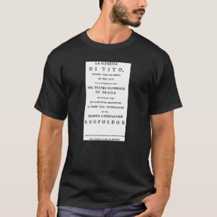 Camiseta Página de título La Clemenza di Tito Libretto