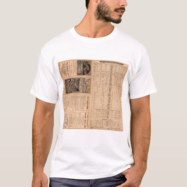 Camiseta Página do texto da estrada de ferro do vale de (Frente)