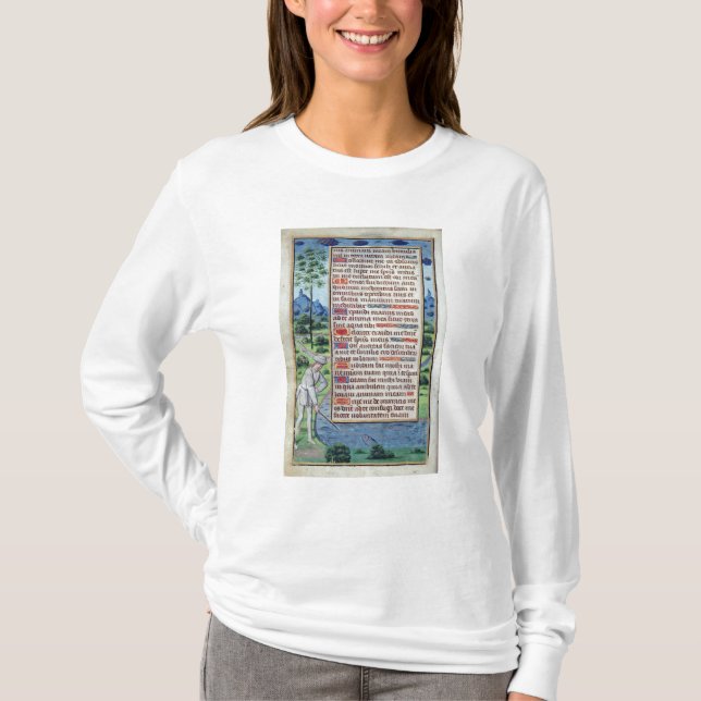 Camiseta Página do texto Latin com beira (Frente)