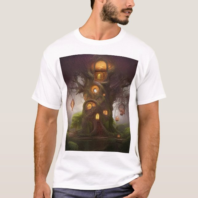 Camiseta Página inicial da árvore entendida T (Frente)