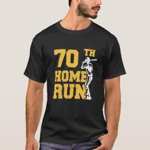 Camiseta Página inicial de 70 com 70 de beisebol, aniversár