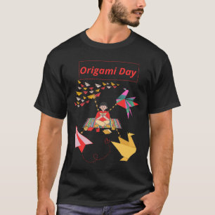 Camiseta página origami a calendário do dia