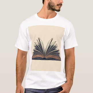 Camiseta Páginas de Livro Aberto Transformadas Literárias E