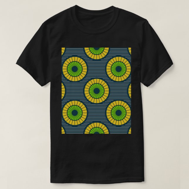 Camiseta Pagne Ethique Motif Wax africain graphique (Frente do Design)