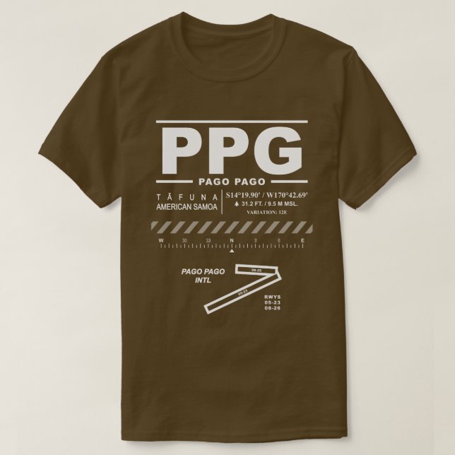 Camiseta Pago Pago Aeroporto Internacional PPG (Frente do Design)