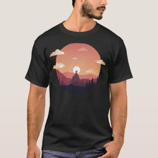 Camiseta Pagode do Pôr do Sol Ativo
