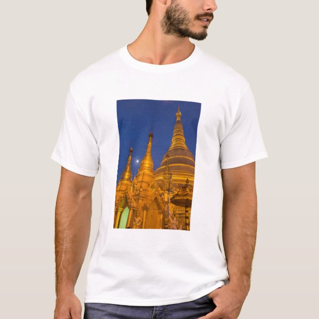 Camiseta Pagode Shwedagon à noite, Myanmar (Frente)