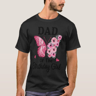 Camiseta Pai 1Rua Primeira Borboleta Familiar de Aniversári