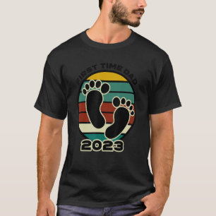 Camiseta Pai 2023 Da Primeira Vez Do Mens Promovido Ao Pai 
