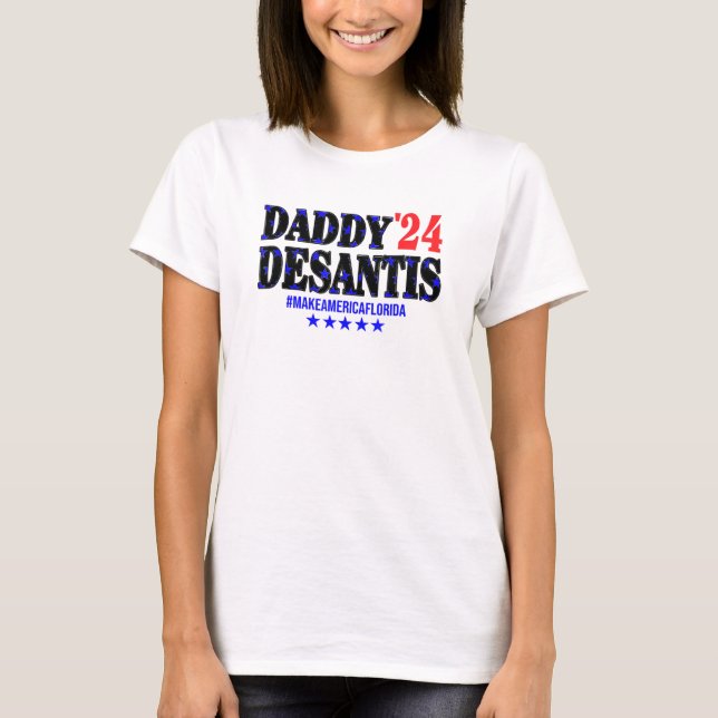 Camiseta Pai 2024 Desantis Make America Florida (Frente)