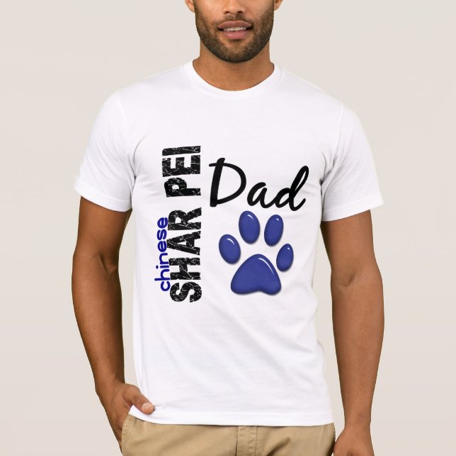 Camiseta Pai 2 de Shar Pei do chinês (Frente)