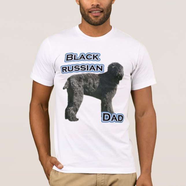 Camiseta Pai 4 Terrier russo preto (Frente)